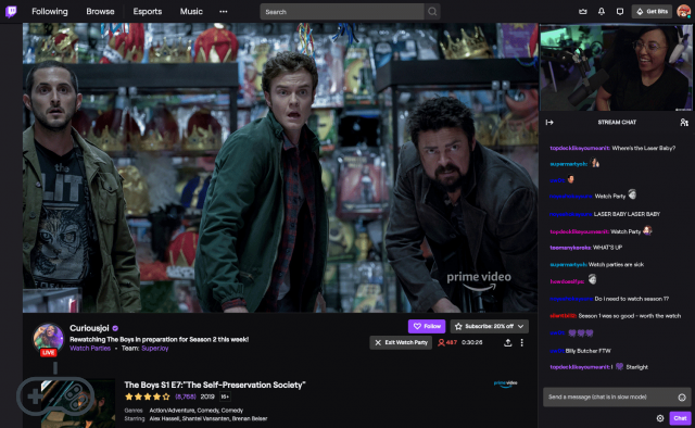 Watch Parties: le contenu Prime Video est également disponible sur Twitch