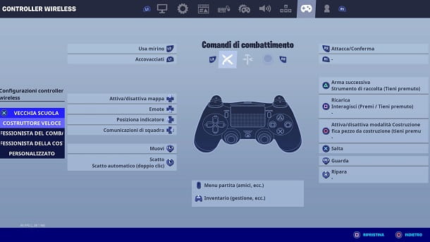 Como alterar os comandos no Fortnite PS4