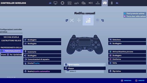 Como alterar os comandos no Fortnite PS4