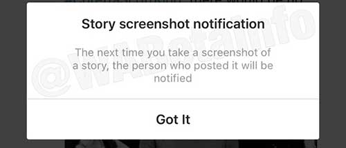Do you see if I take a screenshot on Instagram to Stories or photos?