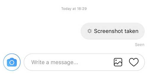 Do you see if I take a screenshot on Instagram to Stories or photos?