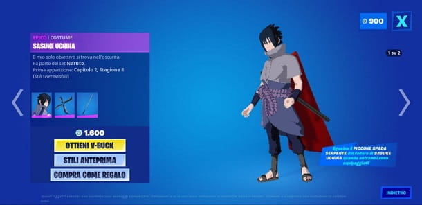 Como desbloquear Naruto no Fortnite