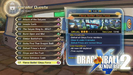 Dragon Ball Xenoverse 2 : guide/solution 100% missions parallèles, conditions cachées
