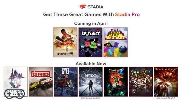 Google Stadia: the free titles of April 2020 revealed