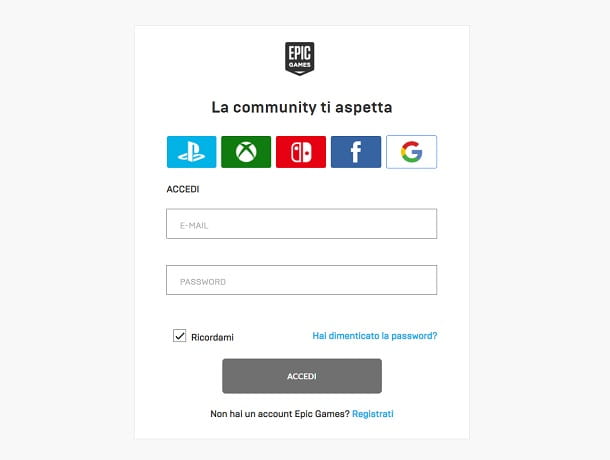 Come verificare account Epic Games