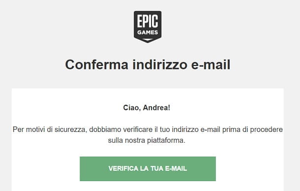 Come verificare account Epic Games