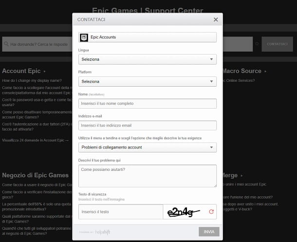 Come verificare account Epic Games