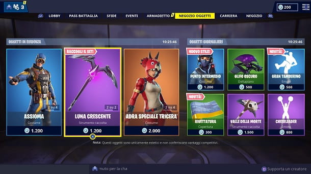 Come shop on Fortnite PS4