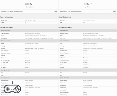 NVIDIA GeForce RTX 3050 et 3050 Ti: fuite des performances de l'ordinateur portable