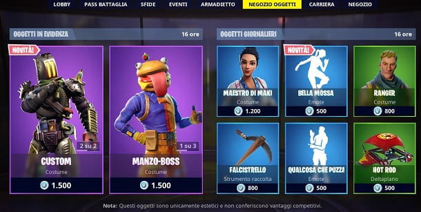 Venha comprar gratuitamente no Fortnite