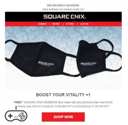 Square Enix: máscaras gratis para aquellos que compran productos por valor de $ 100
