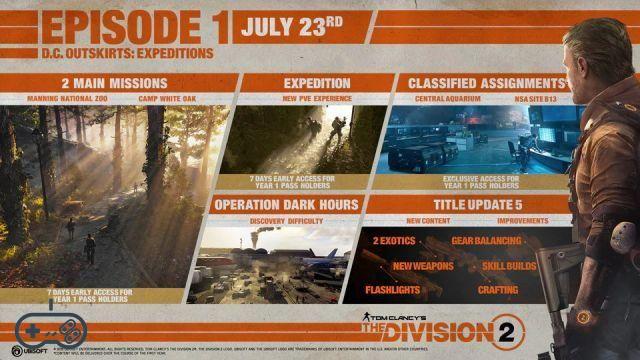 A Divisão 2: Episódio 1 - Expedições chegando em 23 de julho