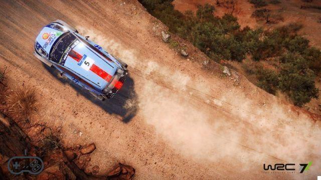 It runs between asphalt and gravel with the WRC 7 review