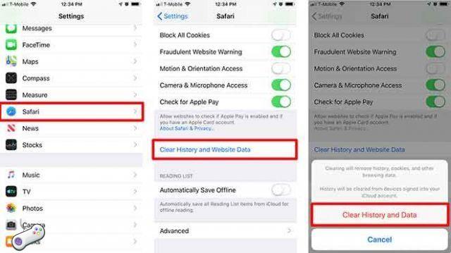 How to clear iPhone history