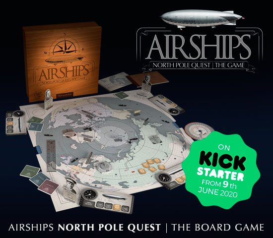 Dirigíveis: North Pole Quest - Max Pinucci title campanha Kickstarter iniciada