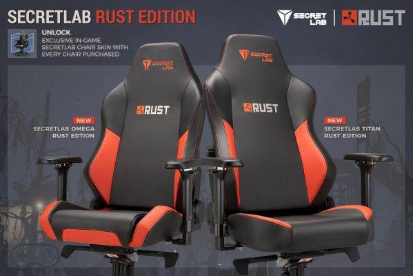Rust: Secretlab presenta la silla de juego temática