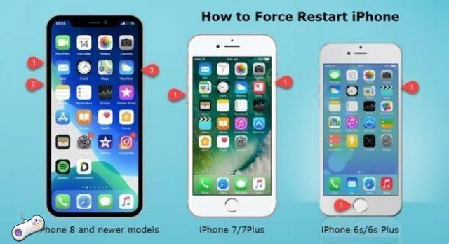Reiniciar todos los modelos de iPhone