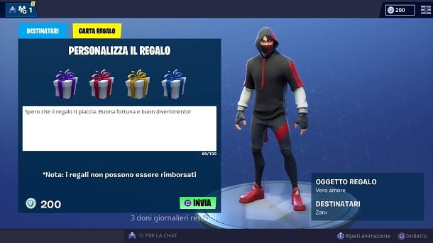 Comment offrir des skins sur Fortnite PS4